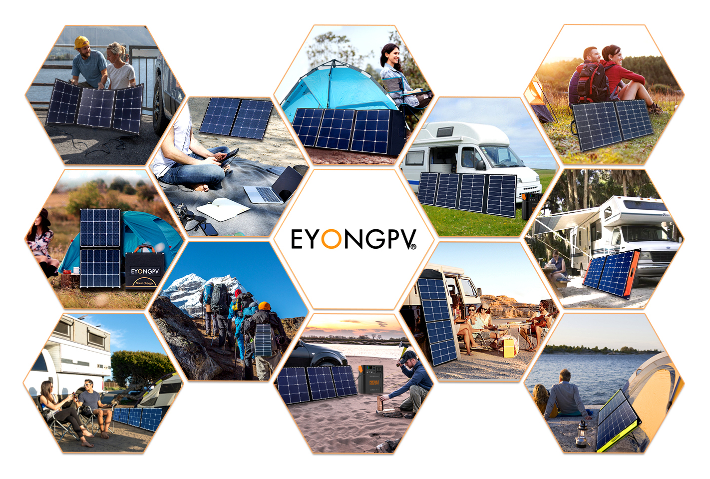 EYONGPV-100W Sunpower Mono Foldable Folding Portable ETFE Solar Panel Kit