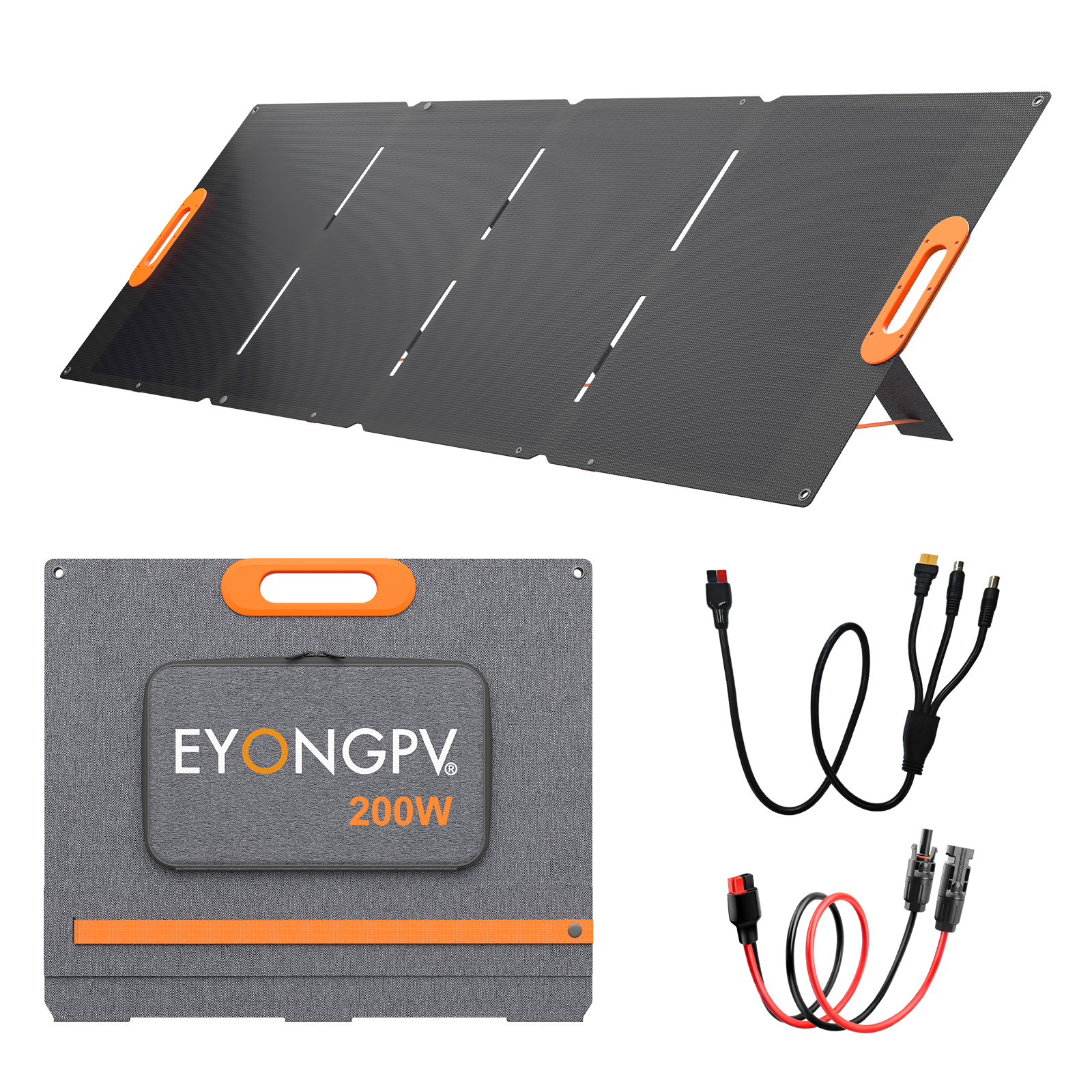 200W 4Folds ETFE Foldable Folding Portable Solar Panel Charger