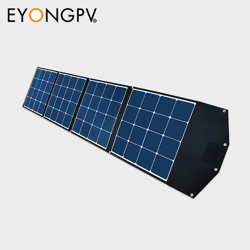200W 18V 4Folds Sunpower Mono Foldable Folding Portable ETFE Solar Panel Kit