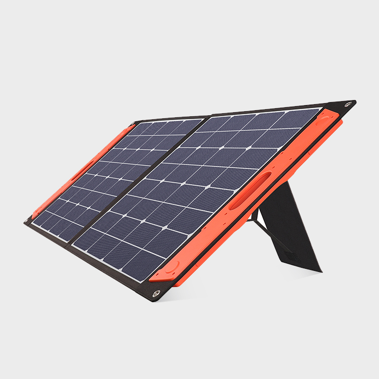 100W 2Folds Foldable Outdoor Portable Solar Panel With Handles